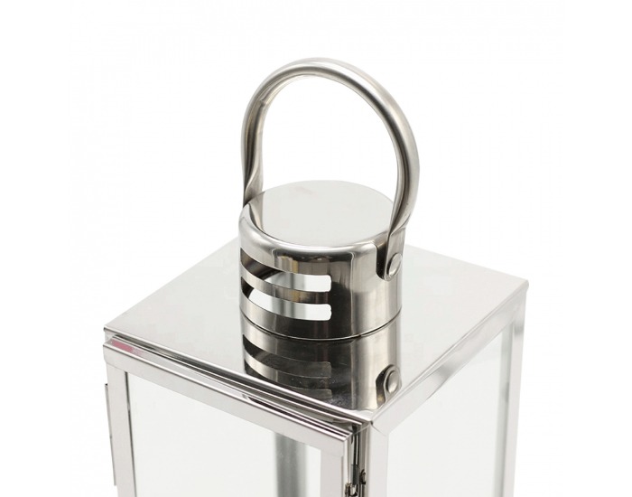 Kovový lampáš Uranio Typ 1 29,6 cm - strieborná