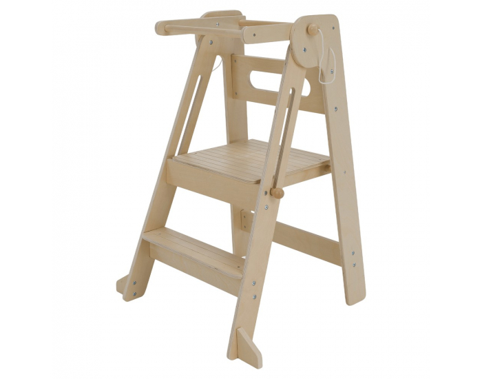 Montessori skladacia učiaca veža Urian - prírodná