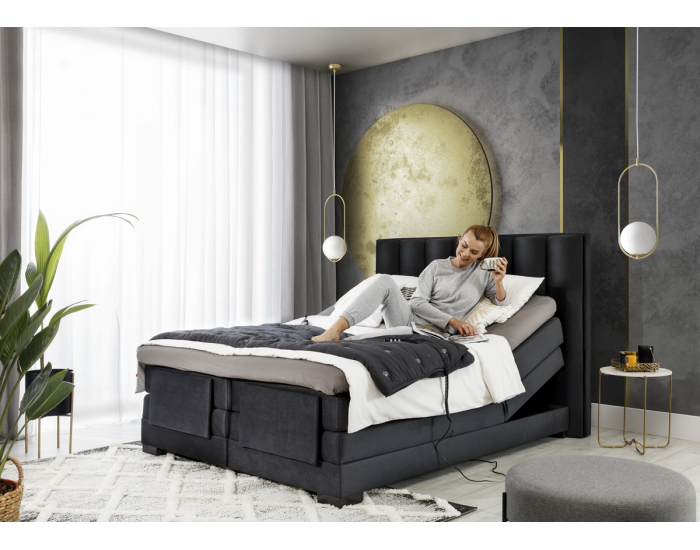 Elektrická polohovacia manželská posteľ Vajana 140 - svetloružová