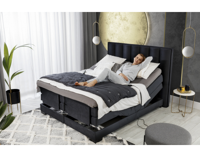 Elektrická polohovacia manželská posteľ Vajana 180 - svetloružová