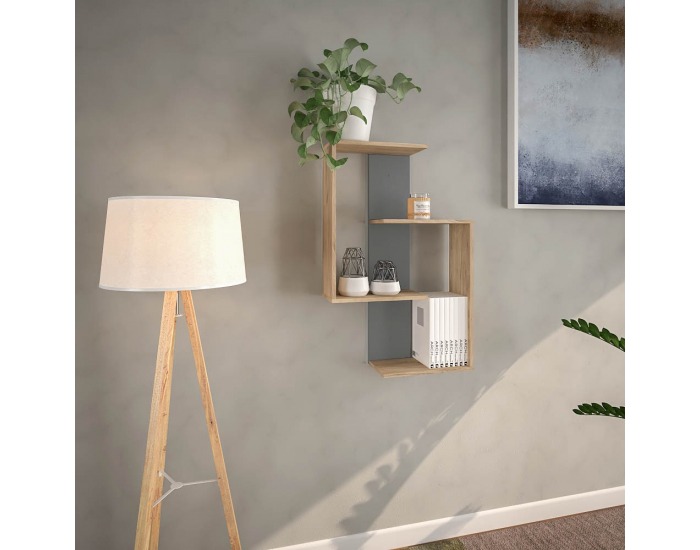 Polica Valpa - dub artisan / grafit