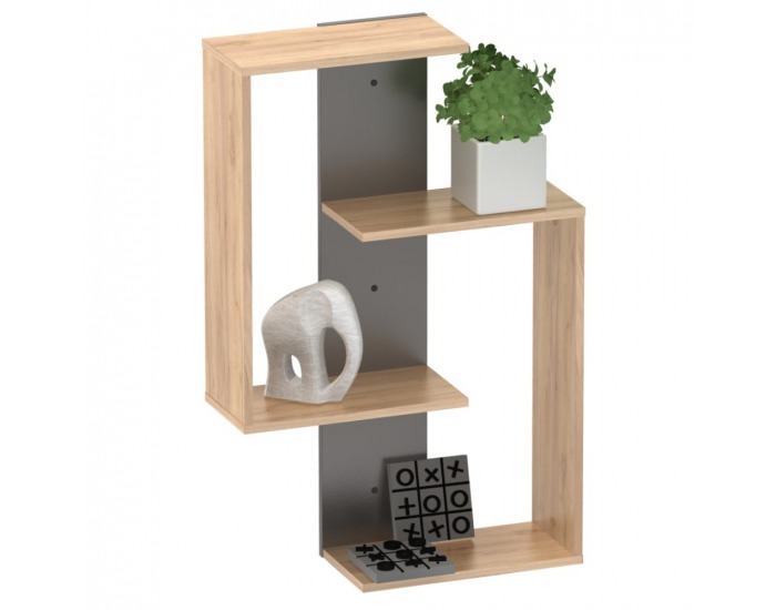 Polica Valpa - dub artisan / grafit