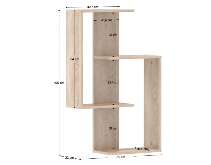Polica Valpa - dub sonoma