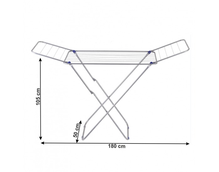 Sušiak na prádlo Varden - strieborná / modrá