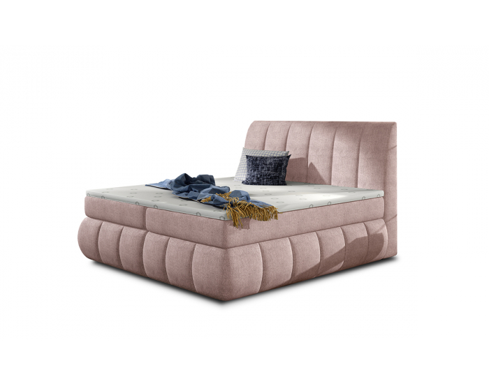 Čalúnená manželská posteľ s úložným priestorom Vareso 180 - ružová