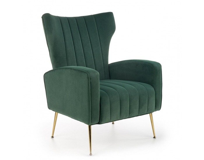 Kreslo Vario - tmavozelená / zlatá