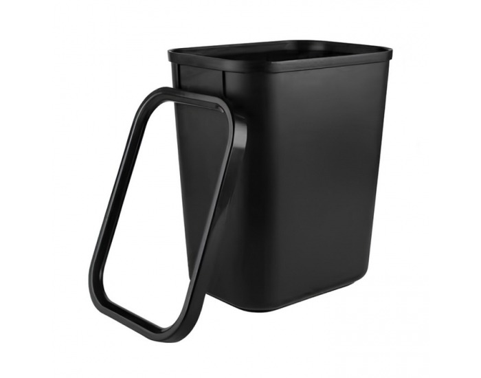 Výklopná skrinka s odpadkovým košom Vasin - biela / dub