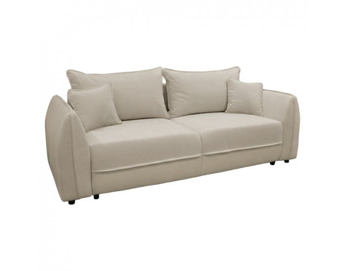 Rozkladacia pohovka s úložným priestorom Vebi Big Sofa - krémová
