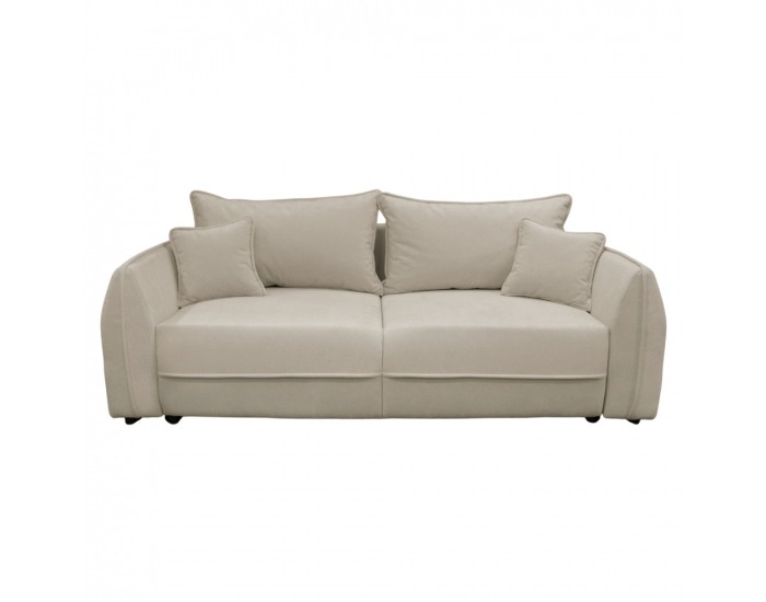Rozkladacia pohovka s úložným priestorom Vebi Big Sofa - krémová