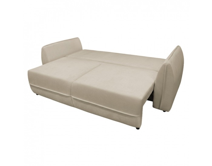 Rozkladacia pohovka s úložným priestorom Vebi Big Sofa - krémová