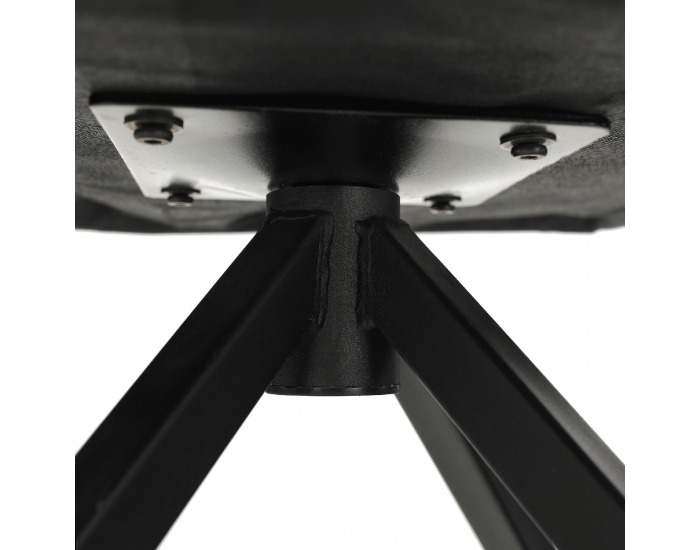 Dizajnové otočné kreslo Veleza - tmavosivá (Velvet) / čierna