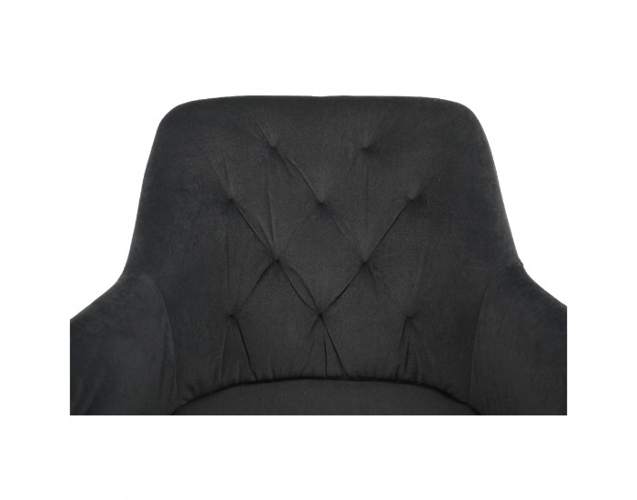 Dizajnové otočné kreslo Veleza - tmavosivá (Velvet) / čierna