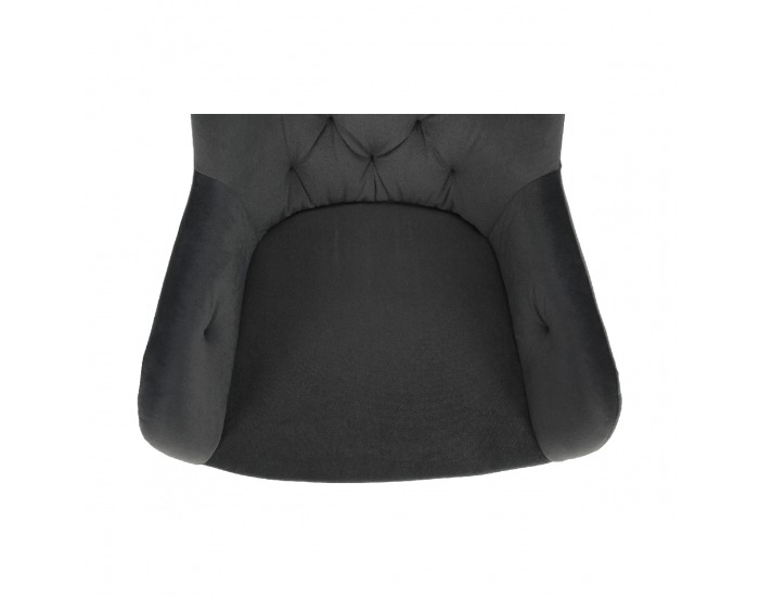 Dizajnové otočné kreslo Veleza - tmavosivá (Velvet) / čierna