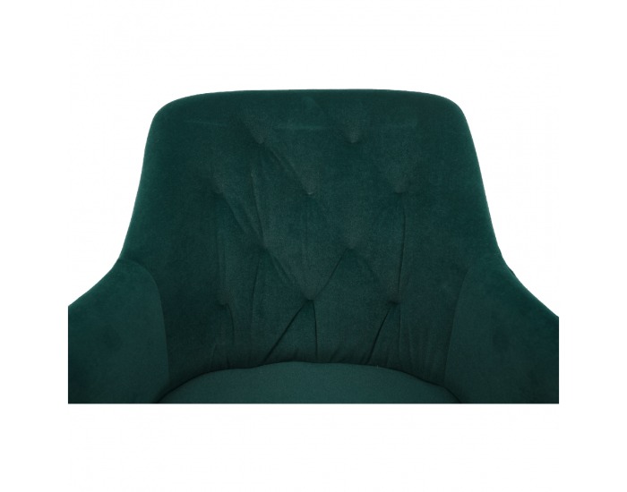 Dizajnové otočné kreslo Veleza - zelená (Velvet) / čierna