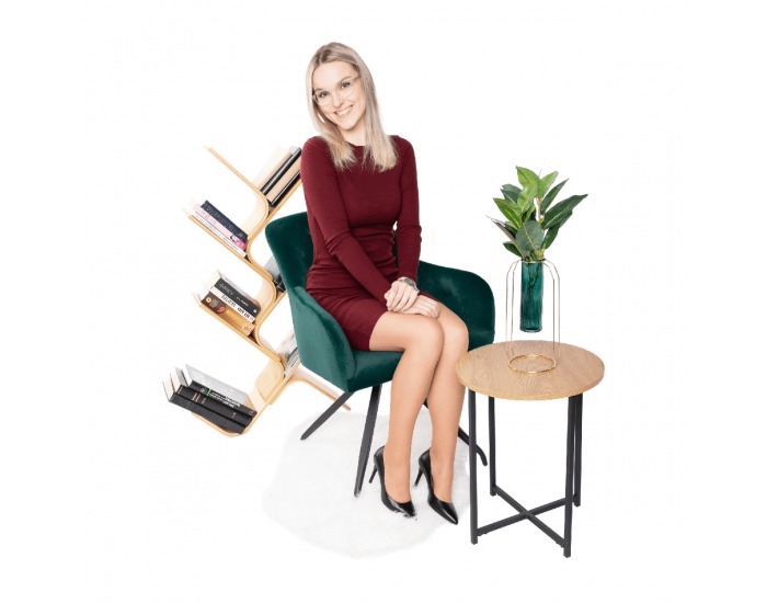 Dizajnové otočné kreslo Veleza - zelená (Velvet) / čierna