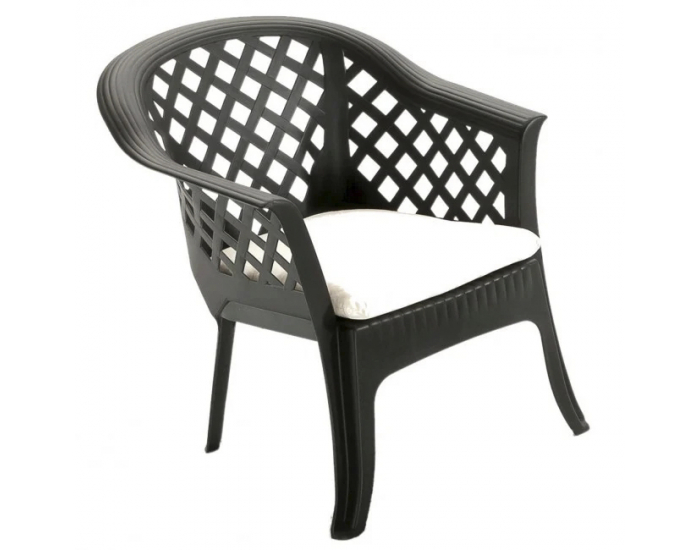 Plastový záhradný nábytok Velha - antracit / béžová