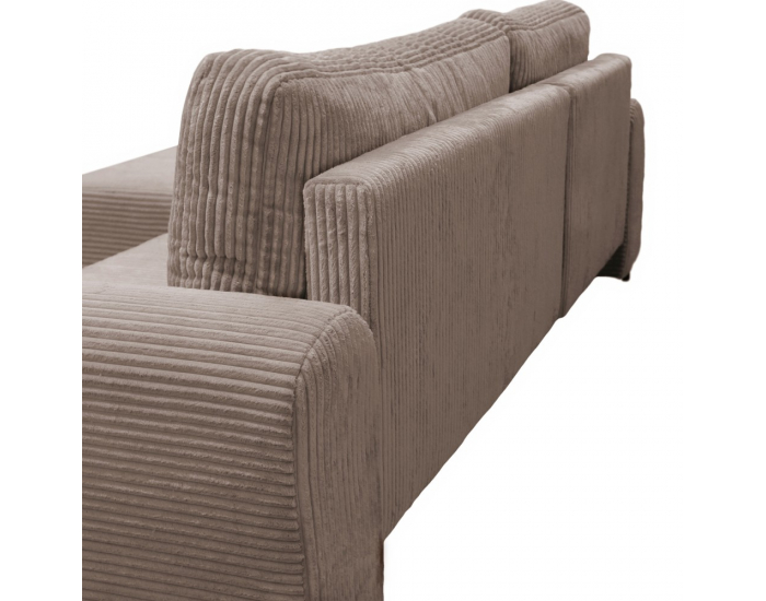 Rohová sedačka s rozkladom a úložným priestorom Velina Roh L - hnedá