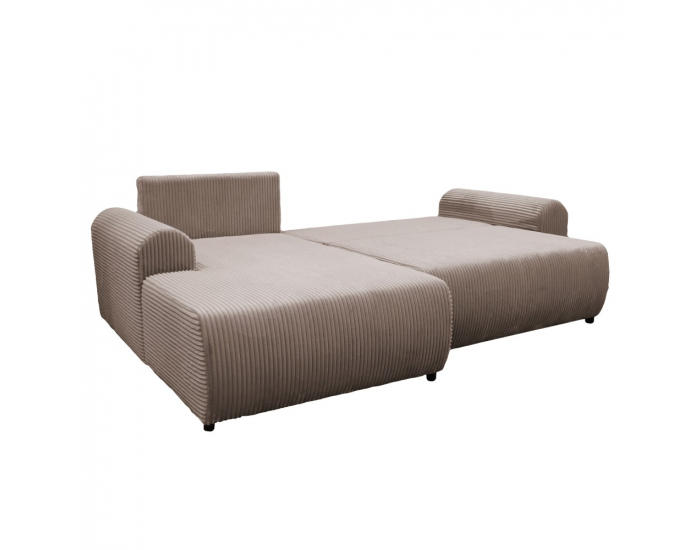 Rohová sedačka s rozkladom a úložným priestorom Velina Roh L - hnedá