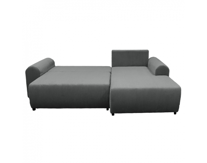 Rohová sedačka s rozkladom a úložným priestorom Velina Roh P - sivá