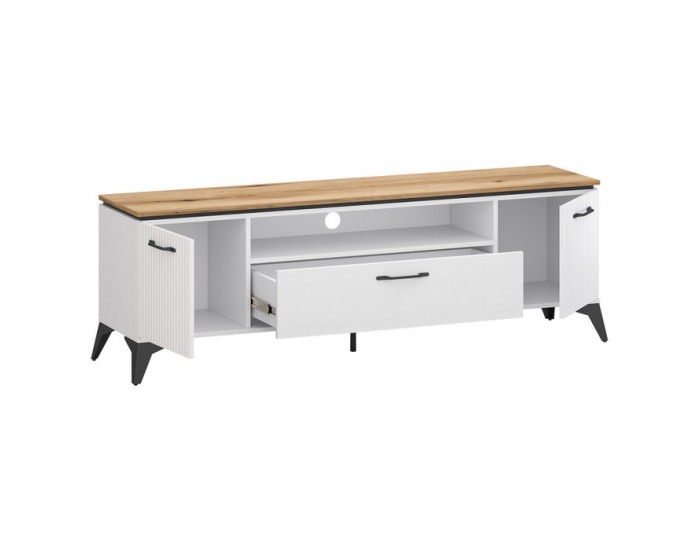 TV stolík Velis 2D1S/170 - biela / dub evoke