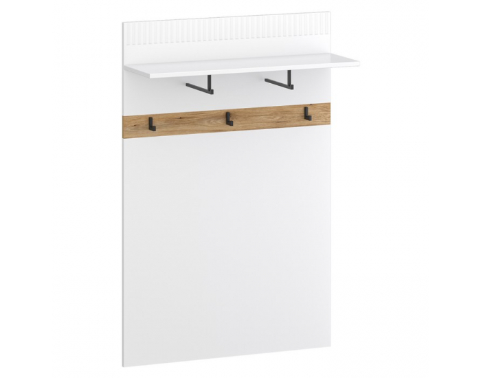 Vešiakový panel Velis 80 - biela / dub evoke