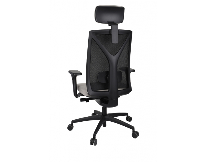 Kancelárska stolička s podrúčkami Velito BS HD - tmavosivá / čierna