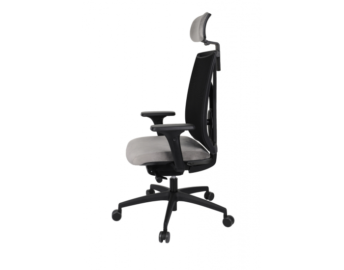 Kancelárska stolička s podrúčkami Velito BS HD - tmavosivá / čierna