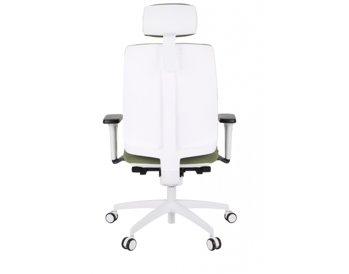 Kancelárska stolička s podrúčkami Velito WT HD - zelená (Cura 16) / biela