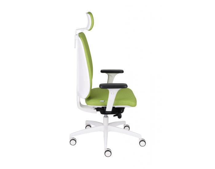 Kancelárska stolička s podrúčkami Velito WT HD - zelená (Note 04) / biela