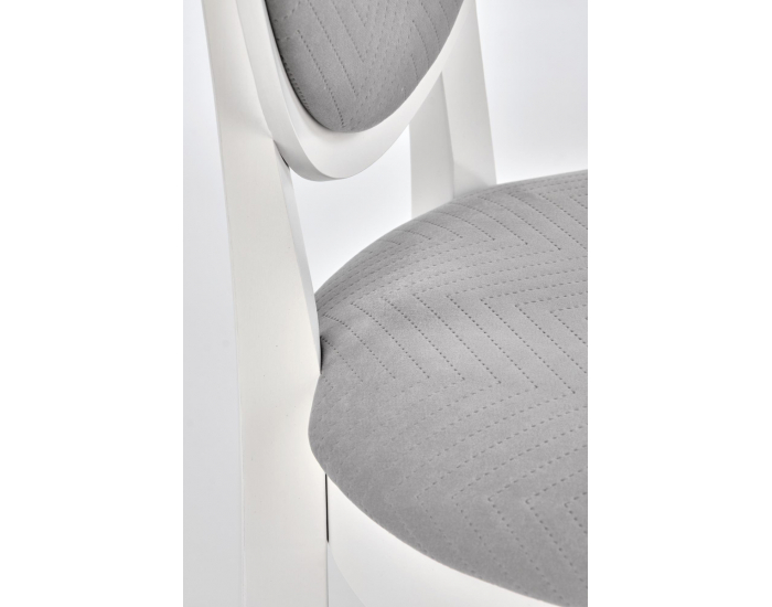 Jedálenská stolička Velo - biela / sivá