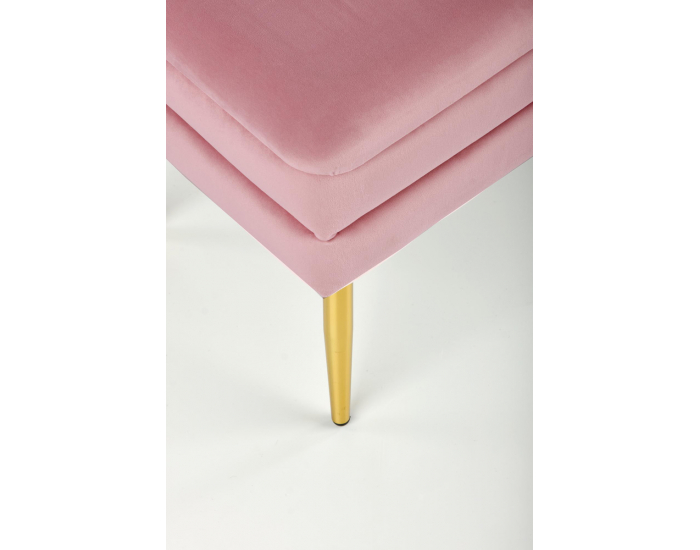 Čalúnená lavica s úložným priestorom Velva - ružová / zlatá