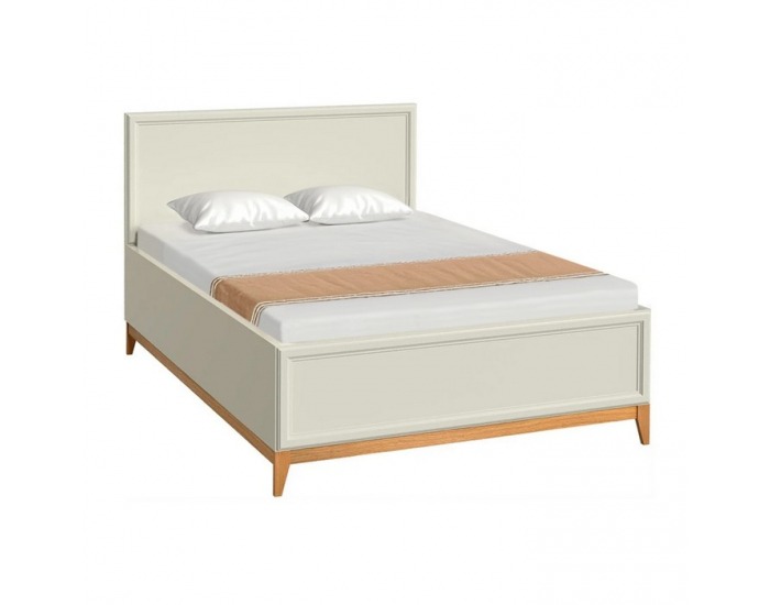 Manželská posteľ s roštom Vendy 140 W-17 - kašmír krémová / dub