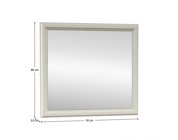 Zrkadlo na stenu Vendy W-21 - kasmír krémová / dub