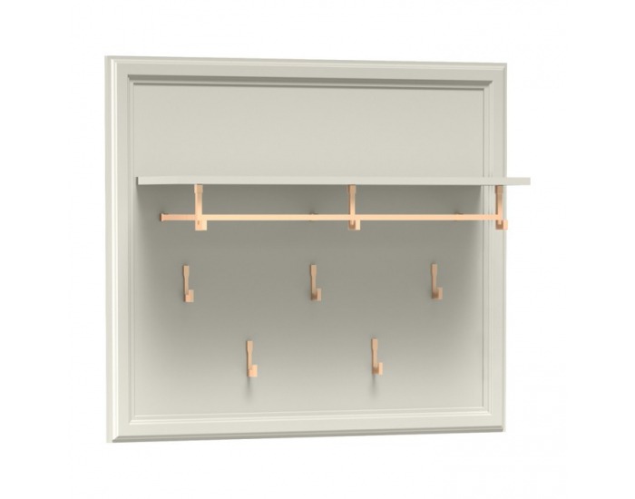 Vešiakový panel Vendy W-22 - kašmír krémová / dub