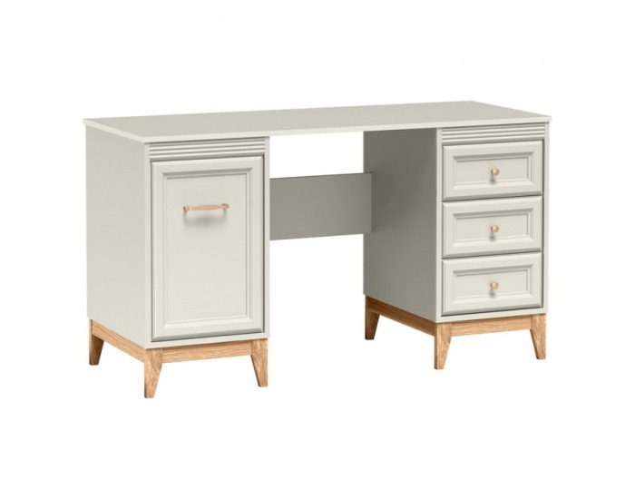 Písací stolík Vendy W-14 - kašmír krémová / dub