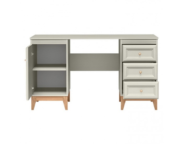 Písací stolík Vendy W-14 - kašmír krémová / dub