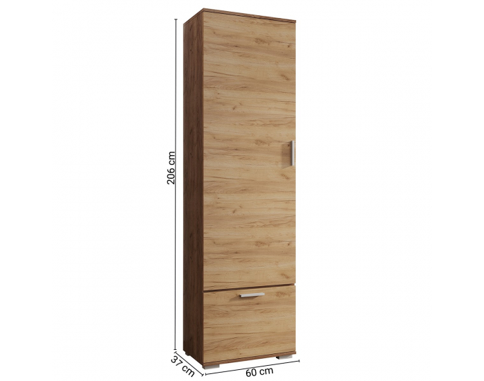 Predsieňová skriňa Veneta W - craft tobacco / dub craft zlatý