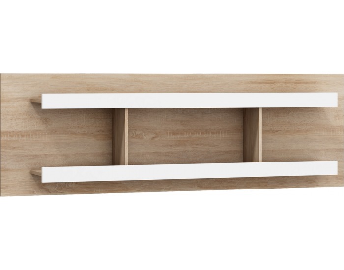 Polica Verin VRN-03 - sonoma svetlá / biely lesk