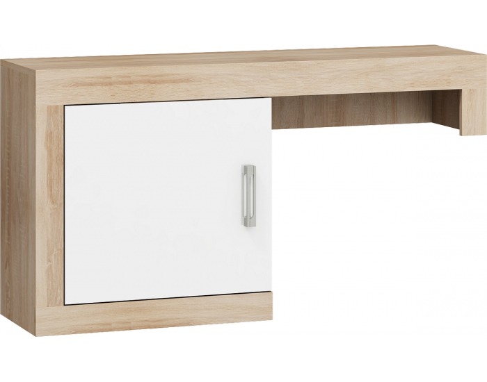 Skrinka (nadstavba) Verin VRN-04 L - sonoma svetlá / biely lesk