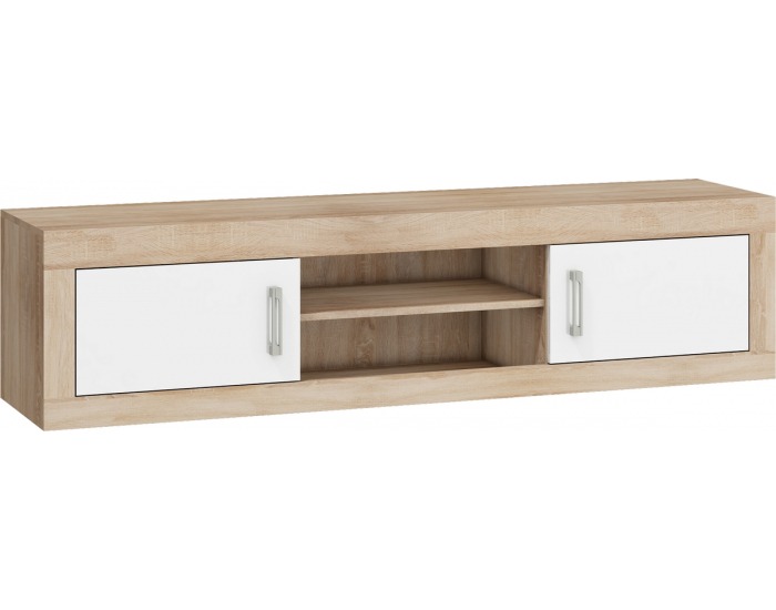 TV stolík Verin VRN-05 - sonoma svetlá / biely lesk