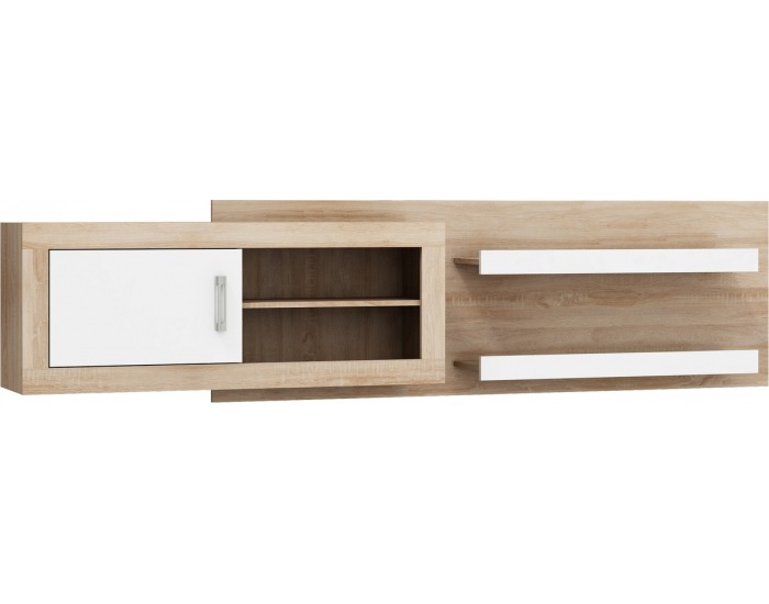 Polica Verin VRN-07 L/P - sonoma svetlá / biely lesk