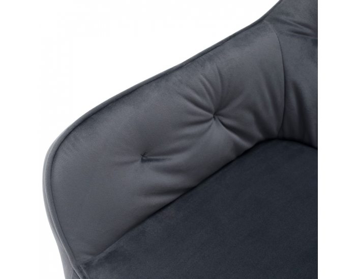 Jedálenské kreslo Verio - sivá (Velvet) / čierna