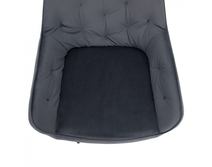 Jedálenské kreslo Verio - sivá (Velvet) / čierna