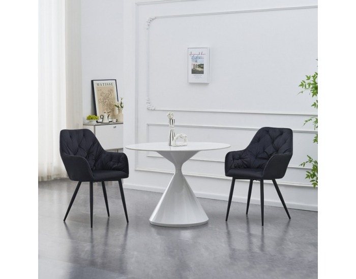 Jedálenské kreslo Verio New - čierna (Velvet) / čierna