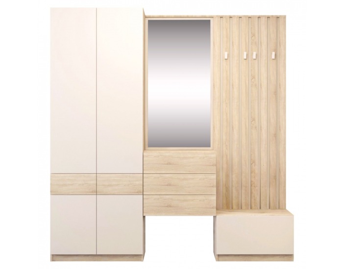 Zrkadlo na stenu Vertio LUS63 - dub sonoma / kašmír