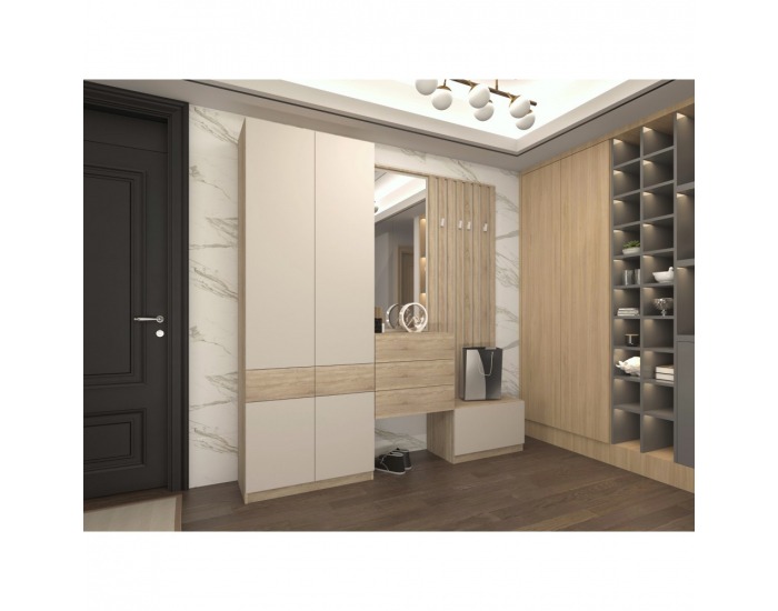 Štvordverová šatníková skriňa Vertio SZF4D2S - dub sonoma / kašmír