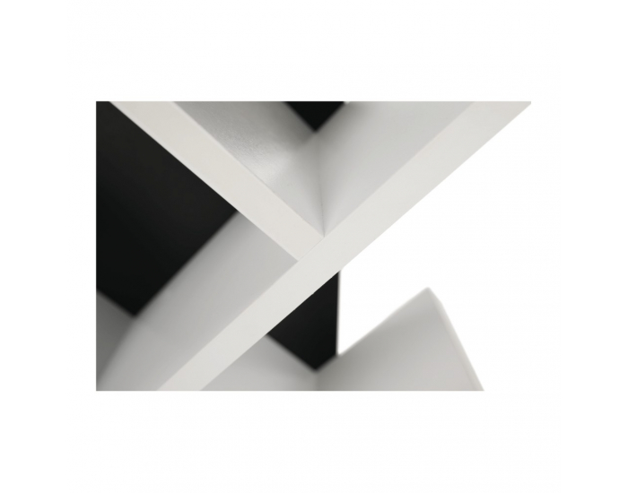 Regál Vevey - biela / čierna