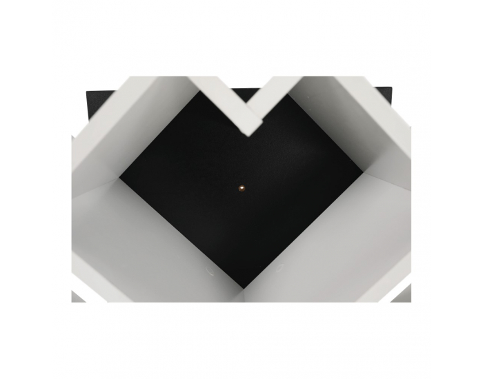 Regál Vevey - biela / čierna