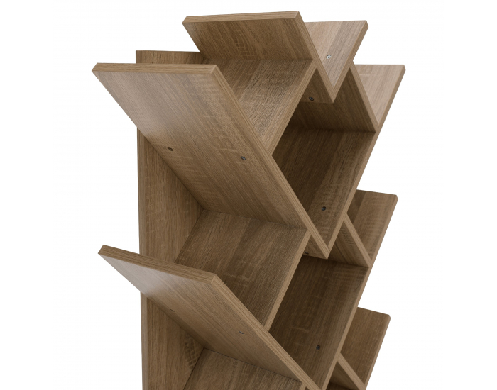 Regál Vevey - hnedosivý dub