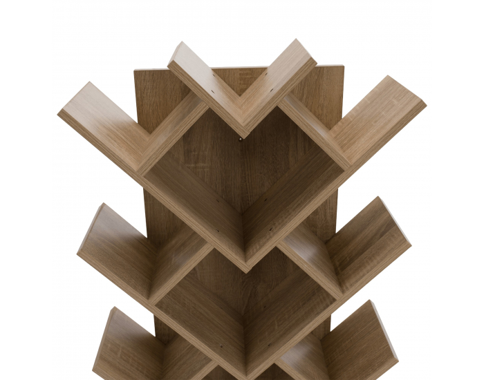 Regál Vevey - hnedosivý dub